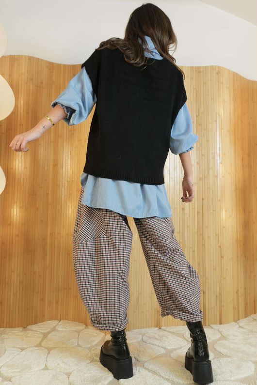 Etta Slouch Knit Layering Tank Black